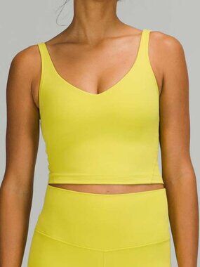 Lululemon Align Tank A/B Cup Size 10 Yellow Serpentine EUC
